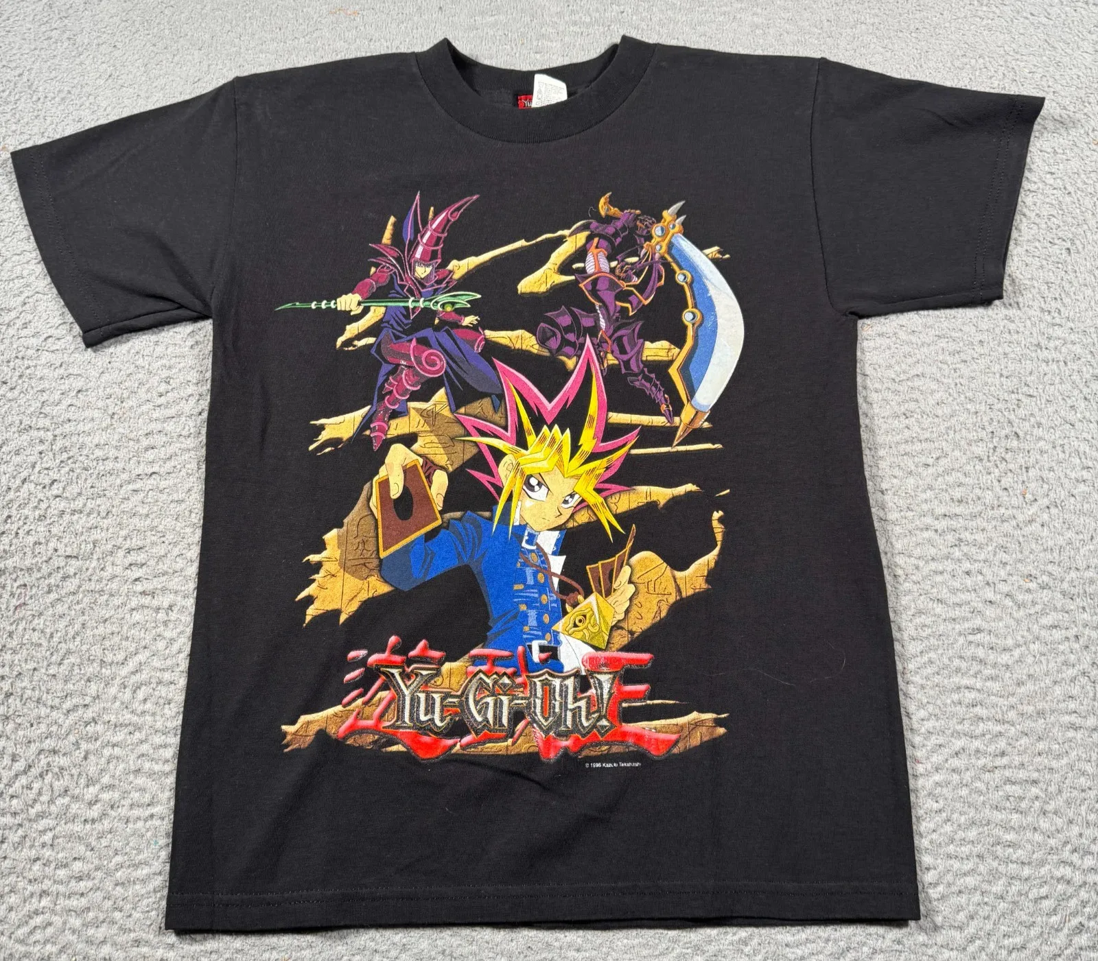 

Vintage 1996 Yu Gi Oh T Shirt Youth Medium Kazuki Takahashi Dark Magician Yugi