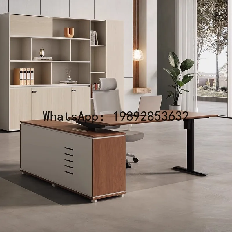 LYY Smart Electric Height Adjustable Boss Desk Dual Motor Modern Simple Computer Desk Manager