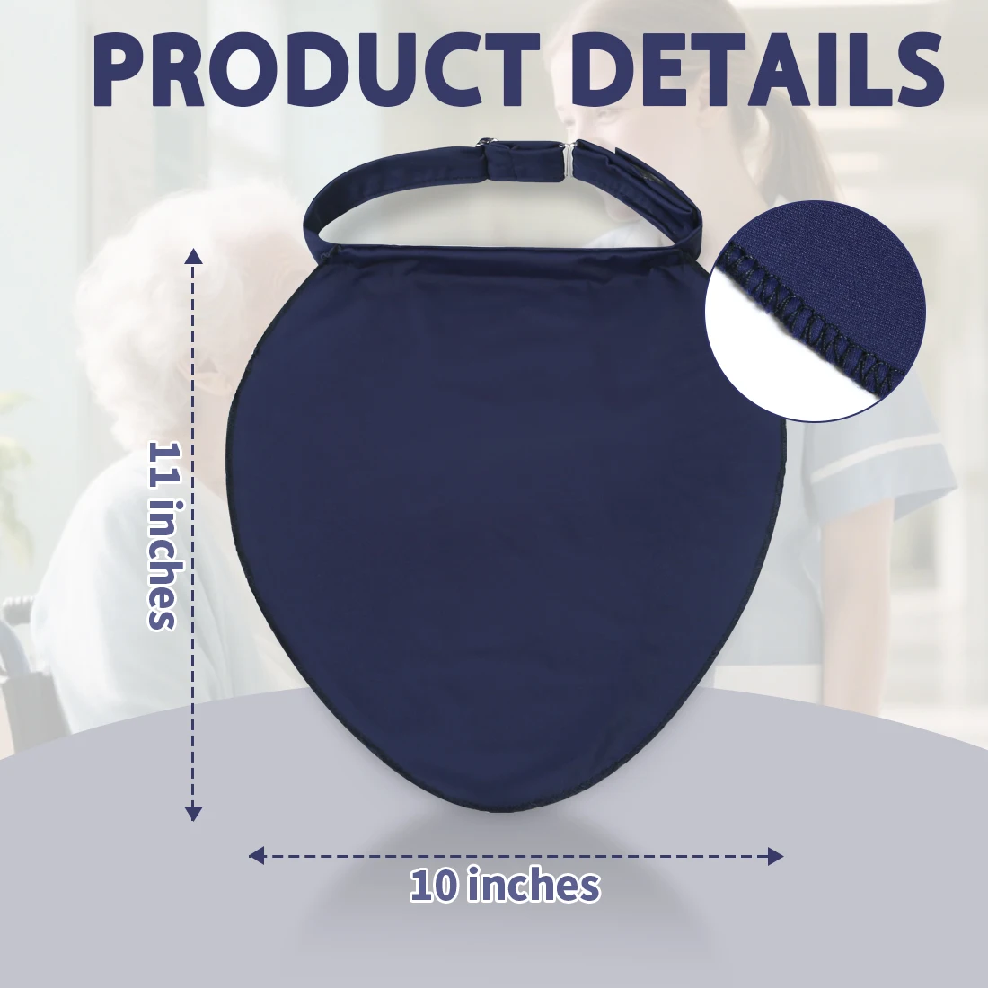 Ehucon Soft Ice Silk Patient Care Neck Apron, Breathable Lightweight Neck Tracheostomy Protector for Disabled Patients
