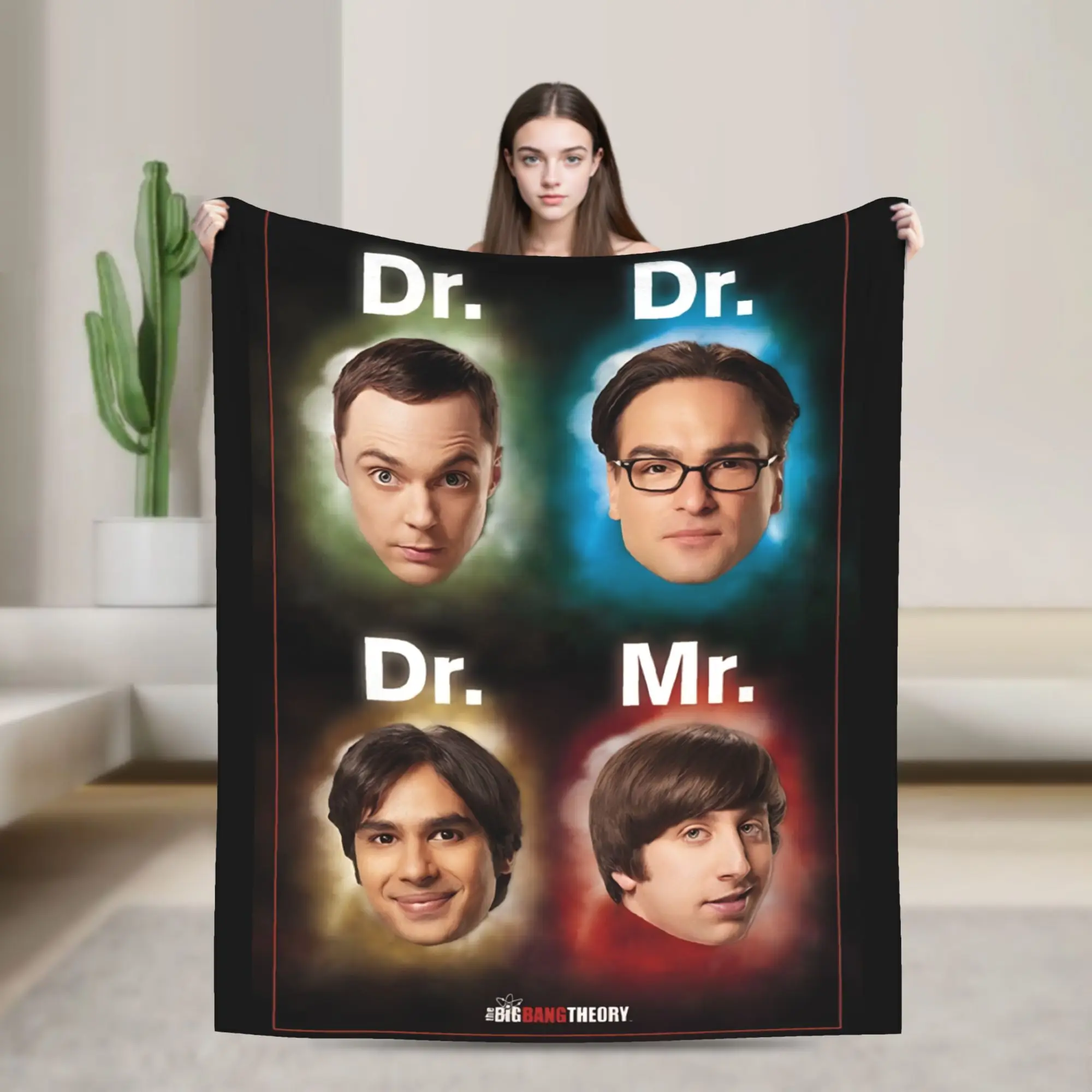 

The Big Bangs Theory TV Blanket Quality Soft Throw Blanket Autumn Travel Couch Chair Fashion Bedspread