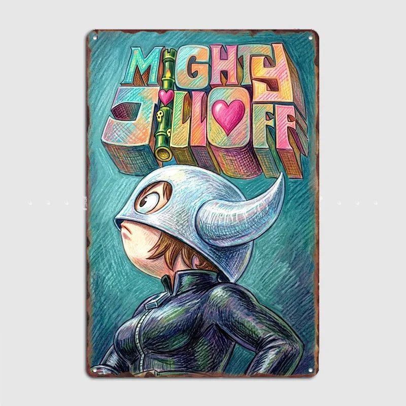 Mighty Jill Off Character Art Poster Metal Sign Bedroom Indoor Outdoor Home Decor Bar Custom Posters Wall Room Decorations