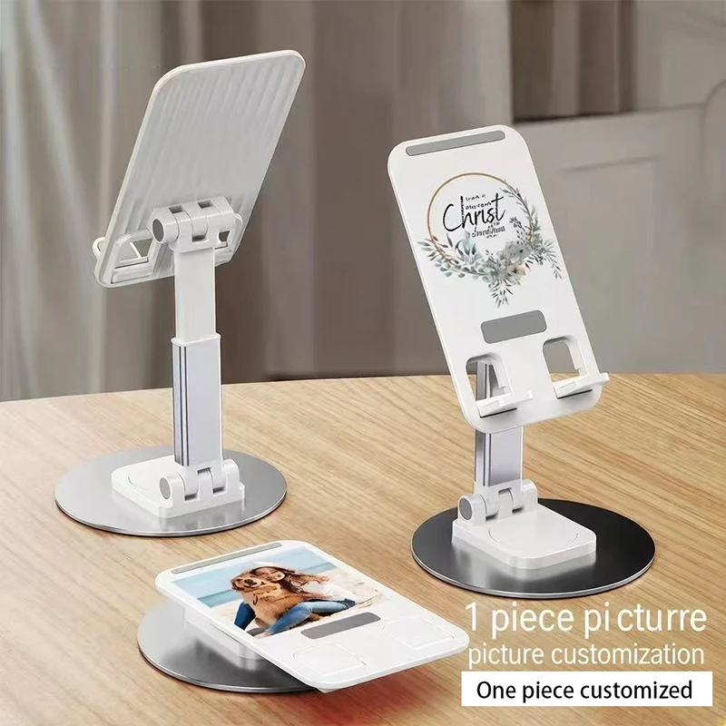Customized Desktop Phone Tablet Live Streaming Stand | Metal Base, Rotatable, Foldable And Height-Adjustable Lazy Support Stand