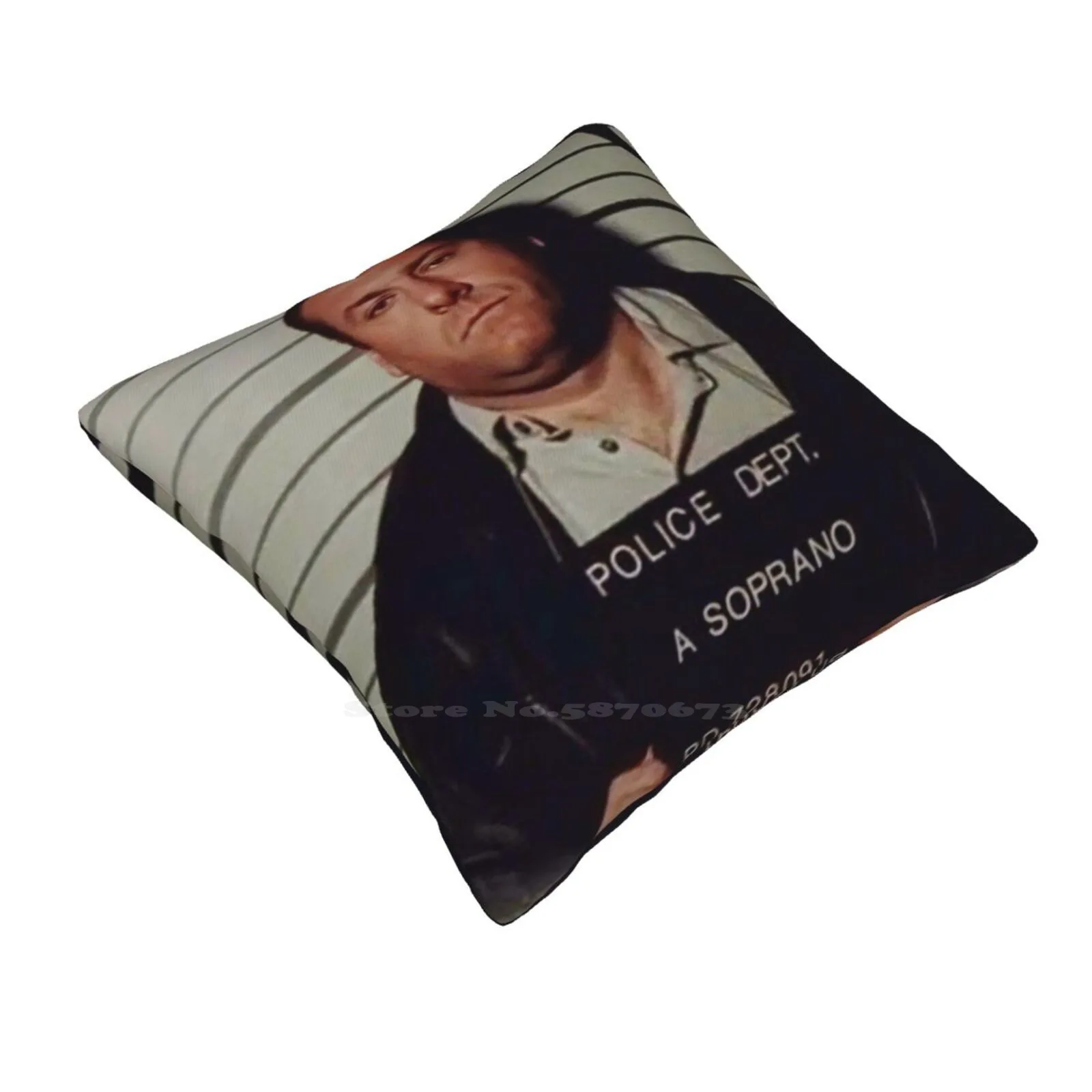 Rare Tony Soprano Mugshot-2000 Throw Cushion Pillow Cover The Sopranos Uncle Tony Soprano Mugshot