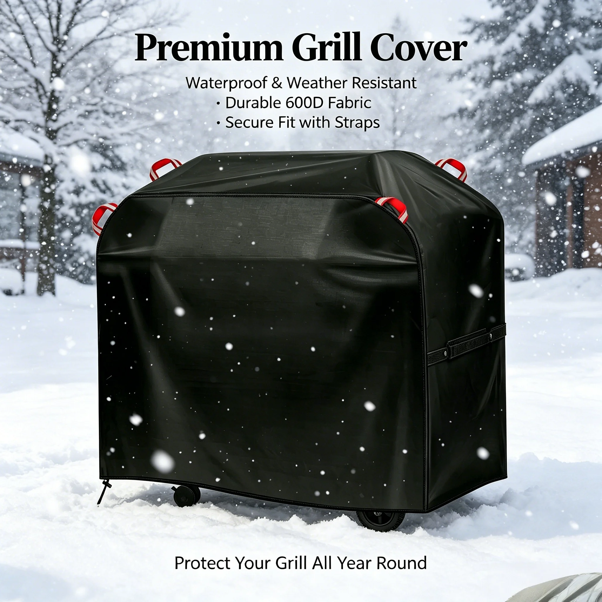 210D Outdoor Heavy Duty Grill Cover,Dustproof Waterproof Pizza Oven Car Cover,Gas Charcoal Electric BBQ Cover Protection Hood