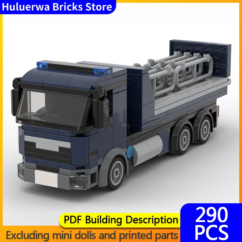 

City Car Model MOC Building Bricks Police Transporting Truck Modular Technology Children Holiday Gifts Assemble Toys Suit