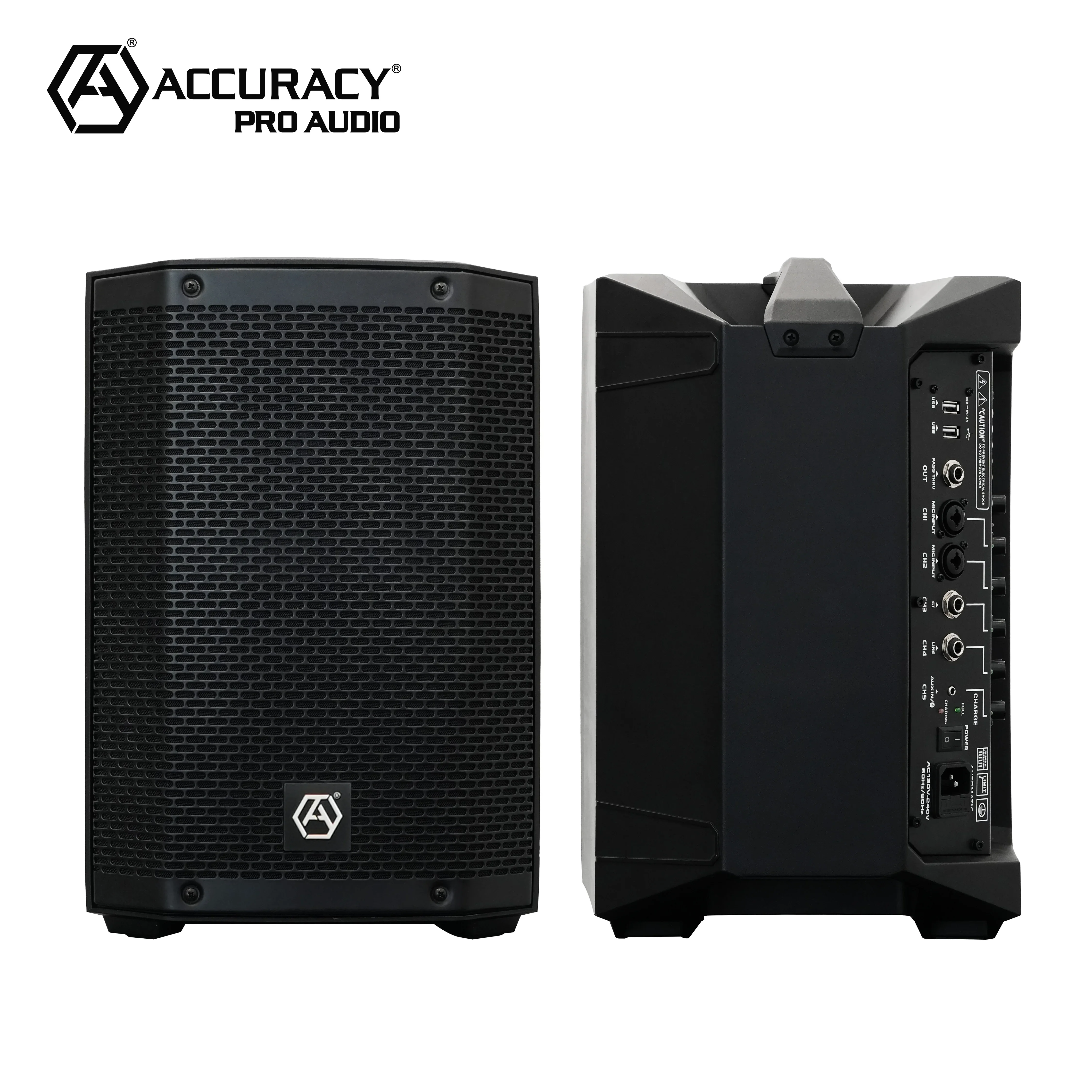 

[CN Stock]Accuracy Pro Audio E8G Black 8 Inch All-in-one BT Speaker System Wireless Portle Active Speaker With Battery
