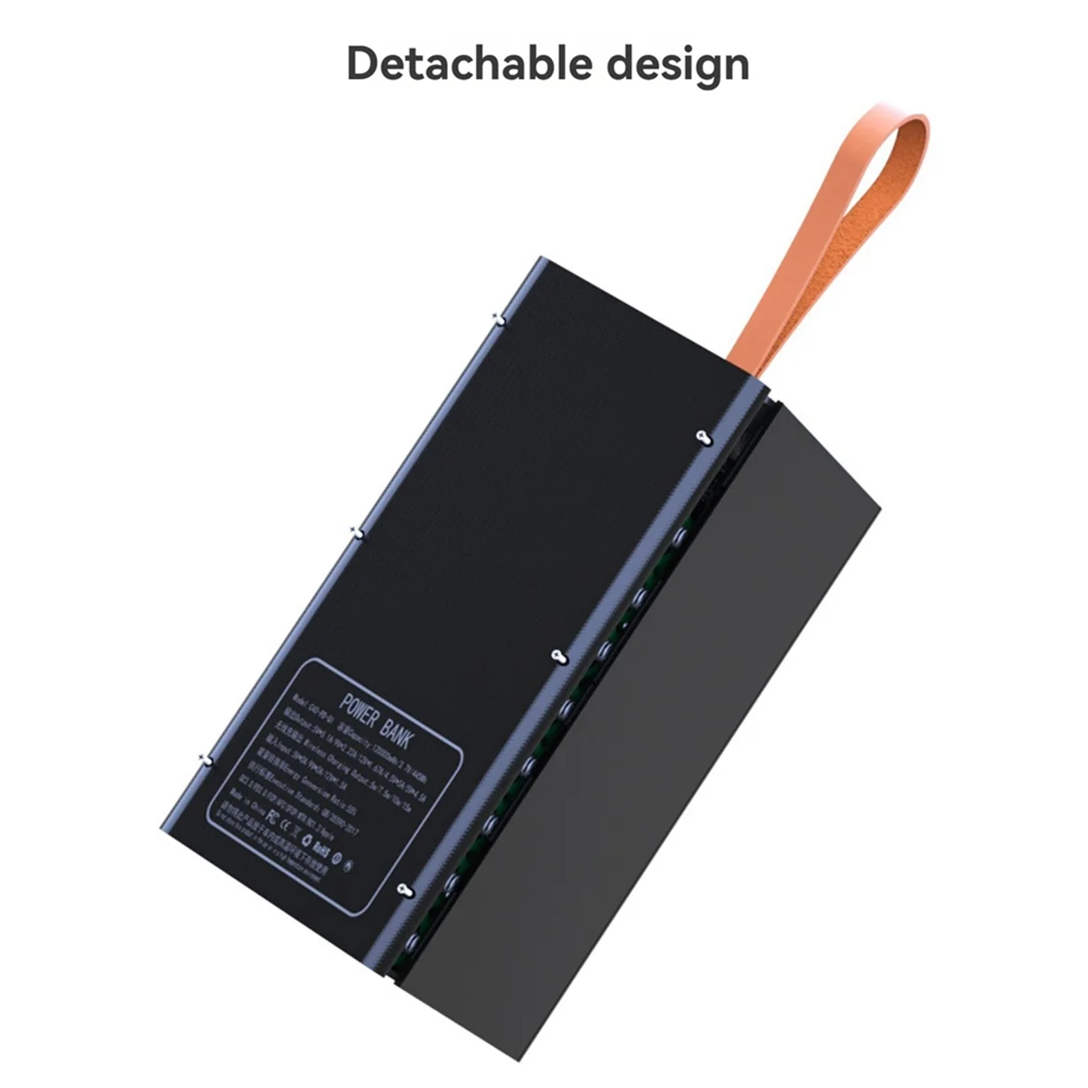 AM38M DIY Power Case Box 40x18650 Battery Pack with LED Lighting and Advanced Charging Protocols Detachable Battery Case B