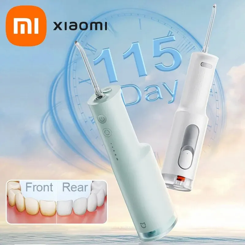 XIAOMI-MIJIA F300 Irrigador Oral Elétrico Portátil, Dentes Clareamento Limpador, Água Pick Flosser, 200 Vezes por Min, Modo 4, 2000 ml