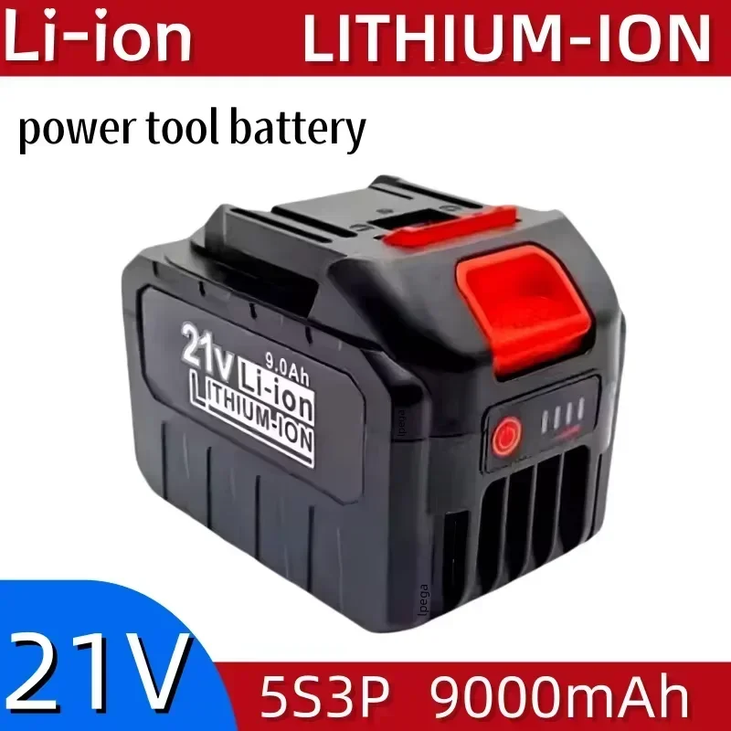 21V 18650 Lithium Battery Rechargeable 9000mAh Batteries High-current High Discharge 21 Volt Replace Battery For Screwdriver