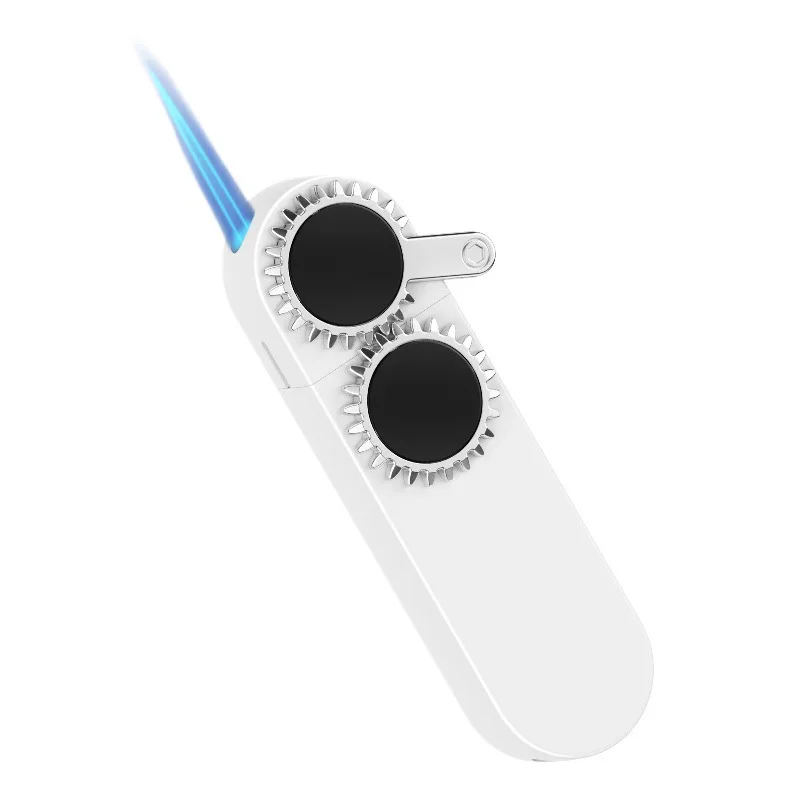 Wholesale 882 Rotating Gear Lighter Creative Gear Rocker Kuromi Cartoon Windproof Gas stove lighter metal rocker arm lighter