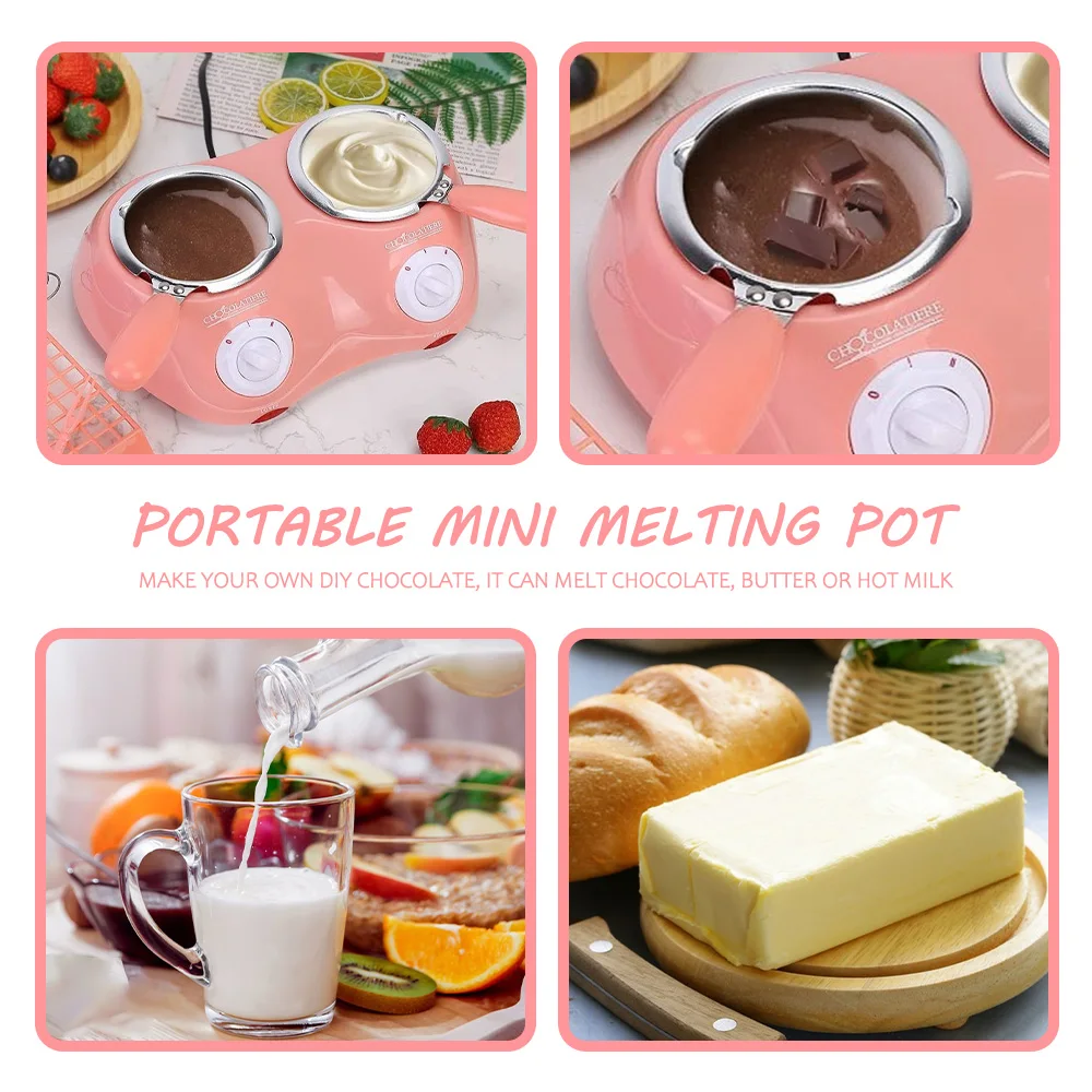 Aoresac Electric Melting Chocolate Pot with DIY Mold and Accessories/Non Stick for Candy Chocolate Milk Cheese Candy Home