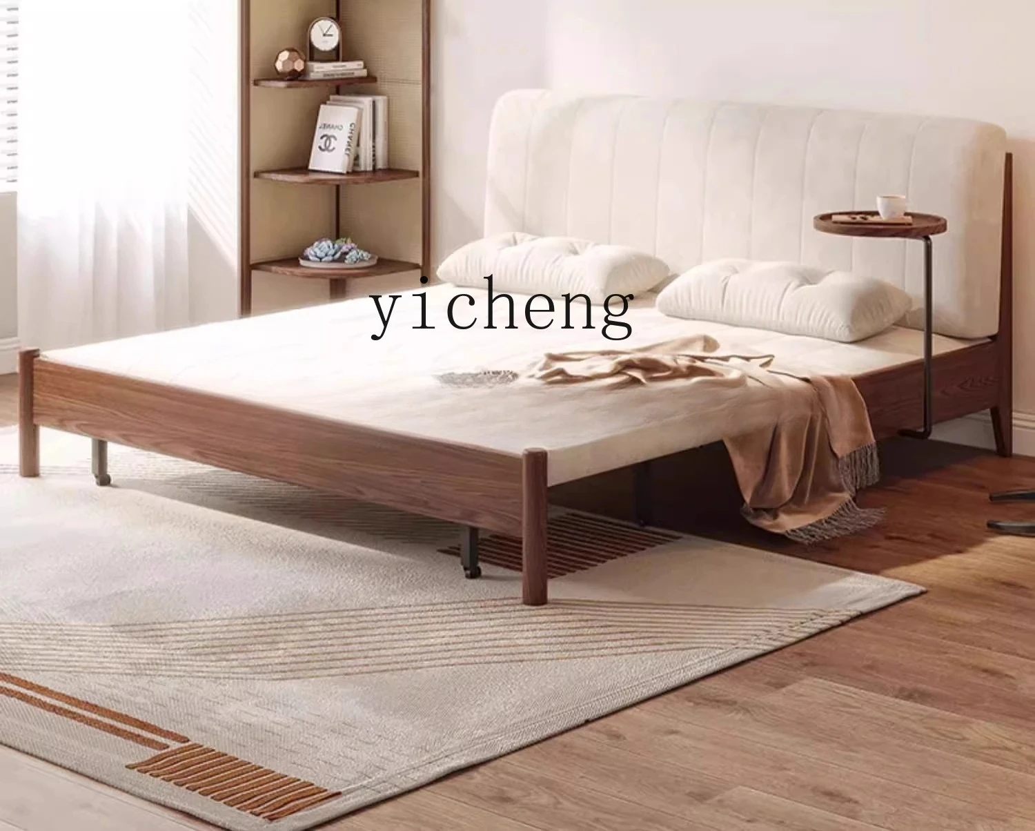 

b7-Solid Wood Folding Sofa Bed Dual-use Living Room Multi-functional Technology Cloth Sofa Small Apartment desk decoration