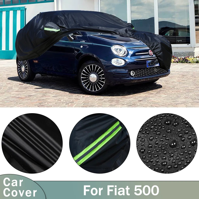 

Car Full Outer Covers Outdoor Waterproof Dustproof Sun Rain Snow Protection Exterior Car Accessories For Fiat 500