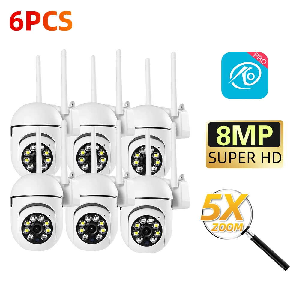 PEGATAH 2,4G 8MP Kameras Wifi Video Überwachung IP Indoor Sicherheit Schutz Monitor 5,0X Zoom Hause Drahtlose Track Alarm O-Kam pro 5