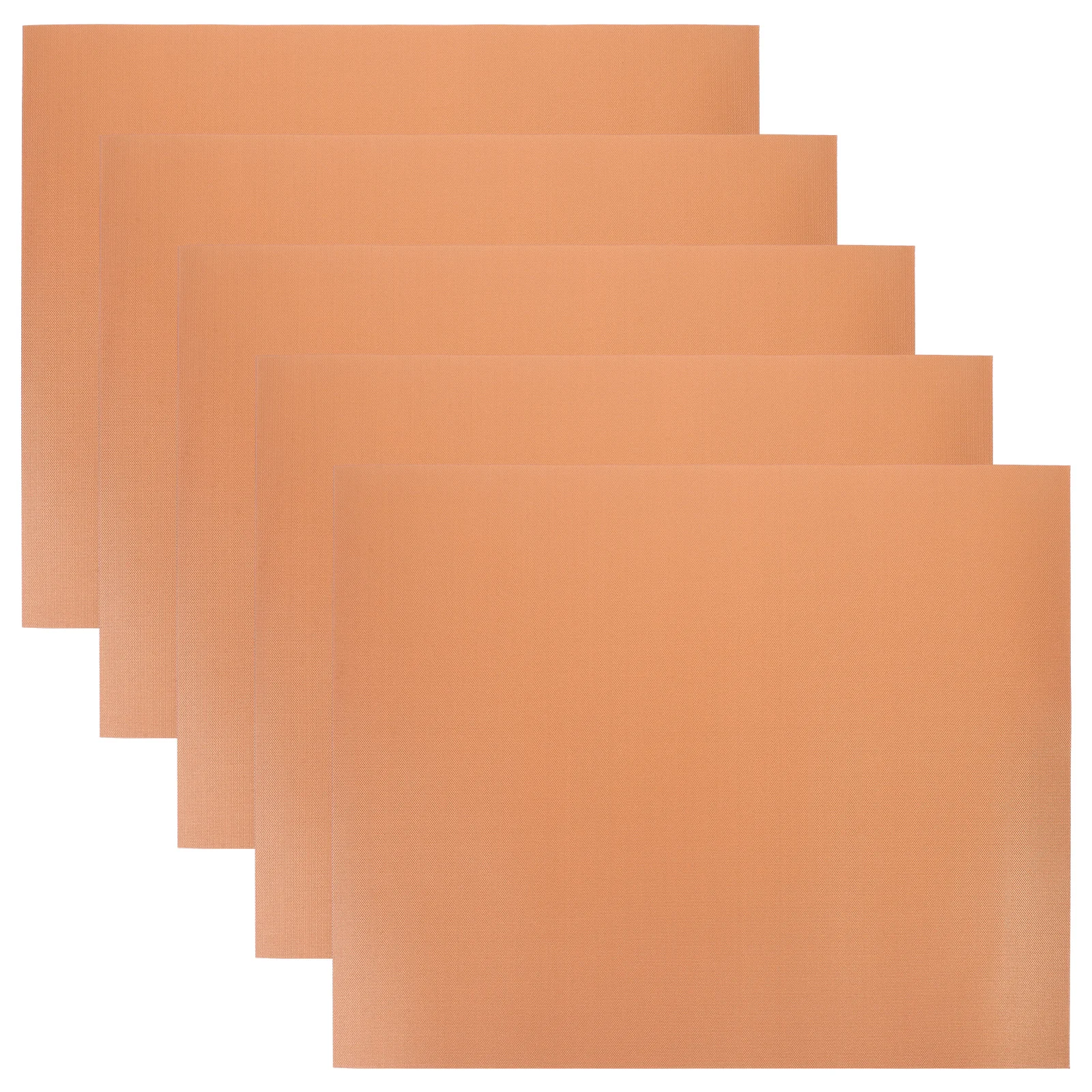 

5pcs BBQ Mats 33x40x0.2mm Copper Outdoor Grill Accessories Baking Sheets Nonstick Reusable High Temperature Resistance