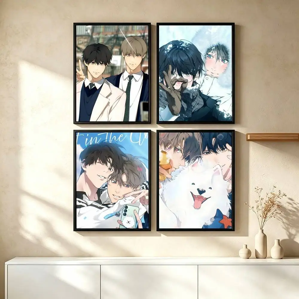 L-Lost in the Cloud BL Webtoon  Poster High Quality Dorm Living Room Aesthetic Wall Decoration Painting Stickers Gift