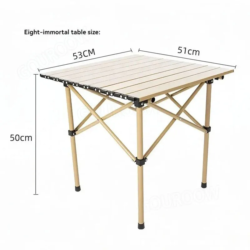 Outdoor Folding Table Portable Camping Table Can Store Egg Roll Table Simple Stall Small Square Table