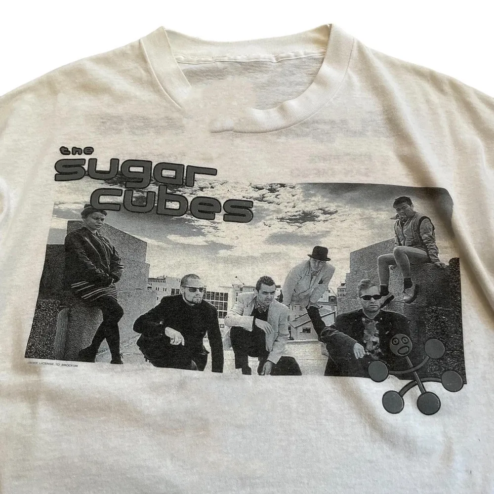 New Popular The Sugarcubes White T-Shirt Cotton Full Size  RM200  High Quality 100%Cotton Short Sleeve