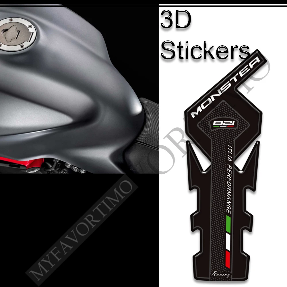 

For Ducati Monster 821 Motorcycle Stickers Decals Gas Fuel Oil Kit Knee Protection TankPad Tank Pad Grips