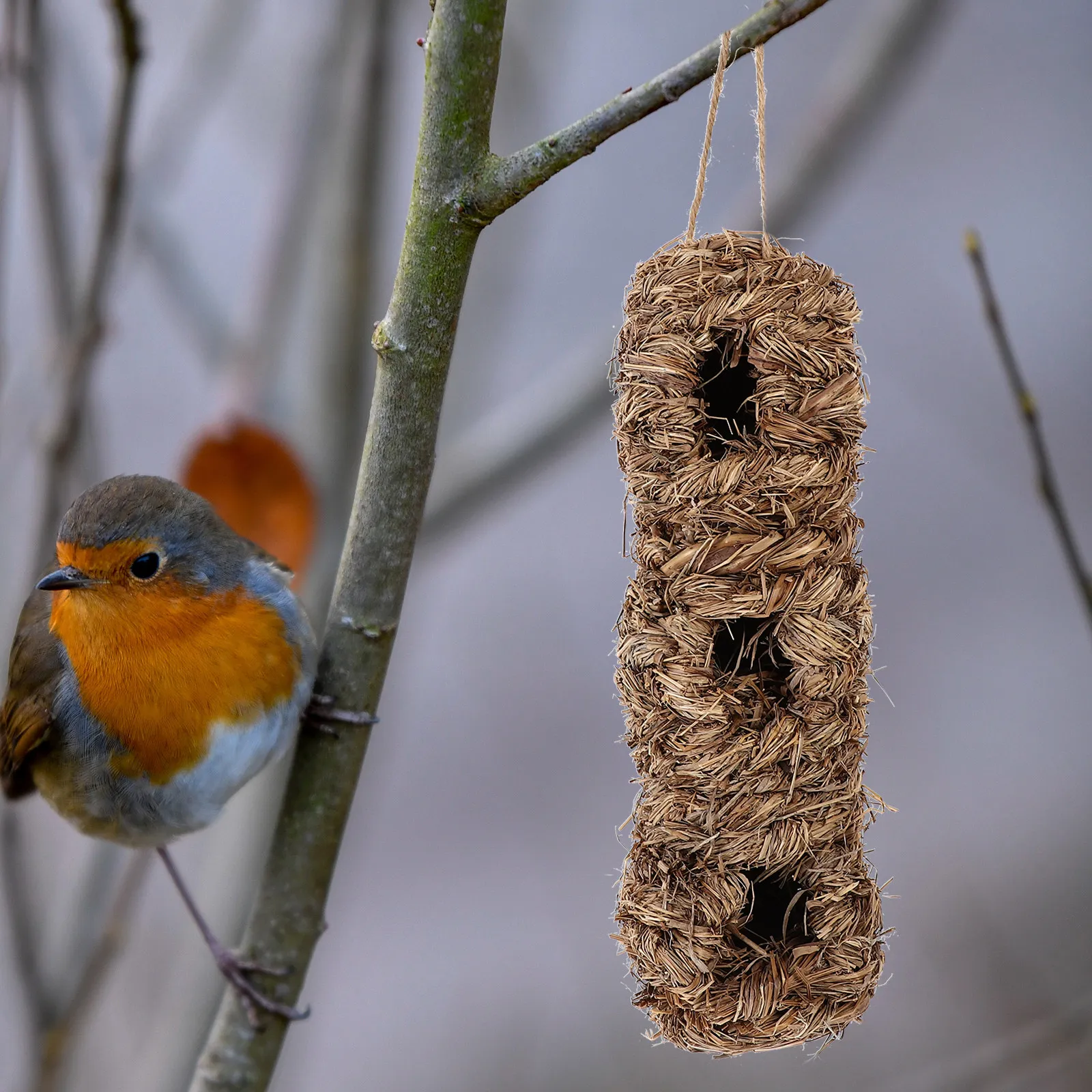 

Набор из 3 плетеных вручную соломенных гнезд для птиц, подвесные домики для птиц для сада, балкона, декора, DIY, реквизит для микроландшафта, плетеное гнездо для разведения птиц