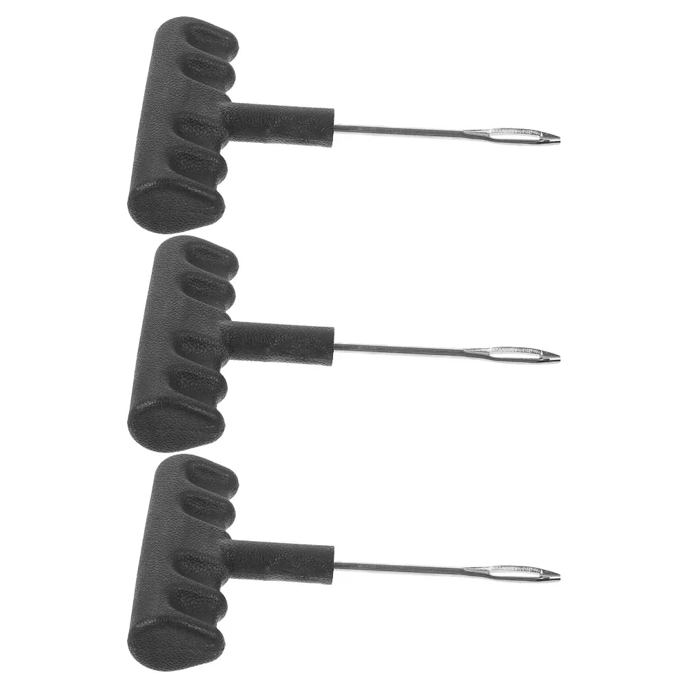 

3 Pcs Tire Repair Tool Kit for Car Motorcycle Truck with Reusable Vacuum Plug Needle Set Metal Seal Easy to Use