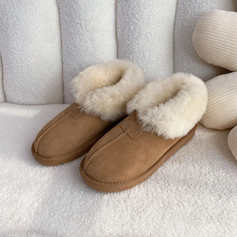 

2025 Новые женские ботинки из натуральной овчины, 100% натуральный мех, модные ботильоны, женские зимние ботинки, теплые шерстяные зимние ботинки, обувь