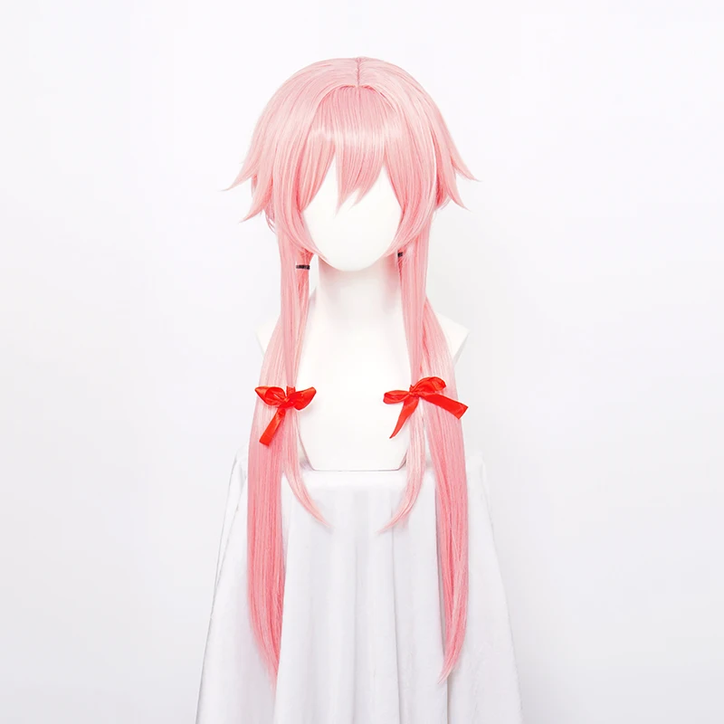 Ccutoo diario futuro Mirai Nikki Gasai Yuno 80cm femmina rosa lungo dritto capelli sintetici resistenza al calore fibra parrucche Cosplay