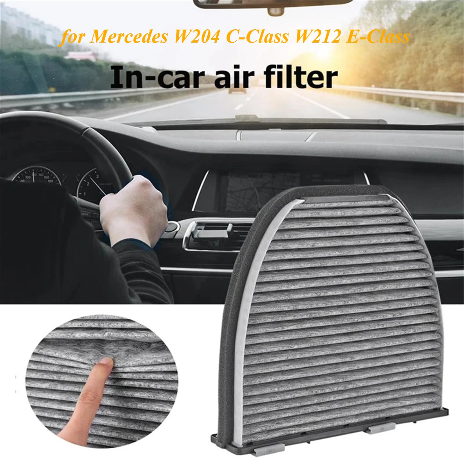 Car Cabin Air Filter Cooling System Air Filter for Mercedes W204 C-Class W212 E-Class Carbon Cabin Pollen Filter 2128300318 New