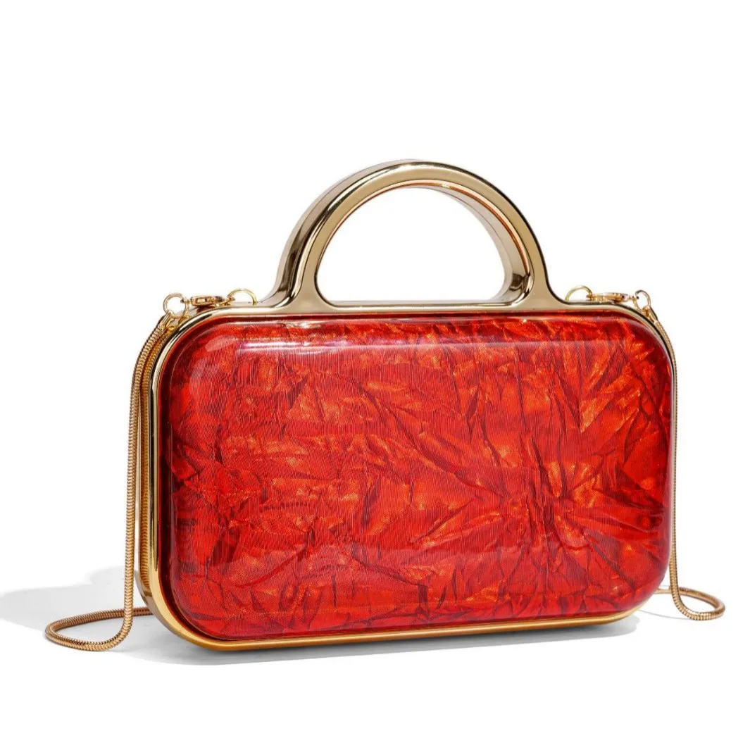 

Bags Acrylic box bag 2025 new candy color shoulder bag women's versatile messenger dinner bag