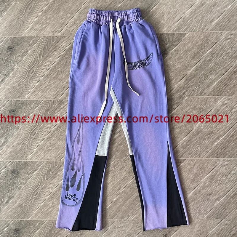 Purple Diamond Lost intricacy Green Rhinestone Sweatpants Men Women Trousers Oversized Jogger Drawstring Pants