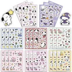 8PCS Happy Little White Dog Guka Stickers DIY Phone Cases Handbooks Decorative Cartoon Waterproof Stickers