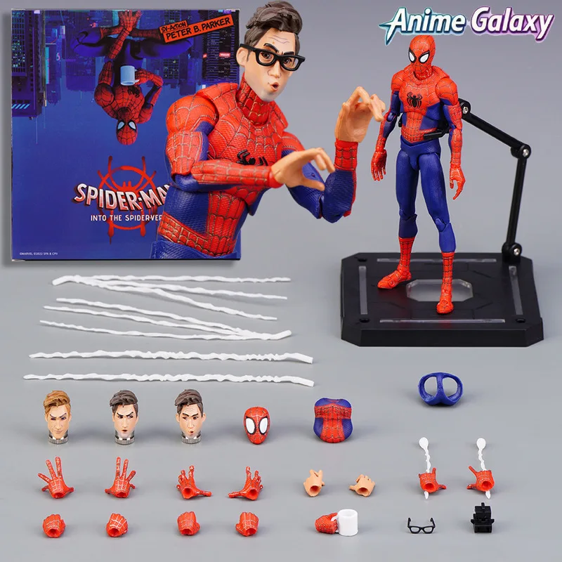 

In Stock Kotobukiya SV-ACTION Spider-Man Into the Spider-Verse Peter B Parker Fat Belly Articulated Action Figure Model Toy