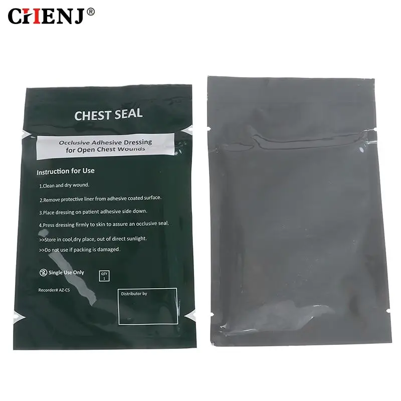 North American Rescue Chest Seal Medical Chest Seal Vented Outdoor Emergency Survival Medical Treatment First Aid Patch