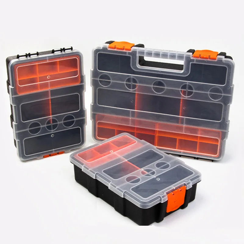 Plastics Tool Box Screw Nail Nut Bolts Carry Case Hand Tools Storage Boxes