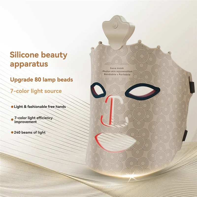 A17F-Facial Mask Rejuvenation Instrument Anti-Aging Electric Mask LED Photonic Silicone Mask Advanced Photon Mask