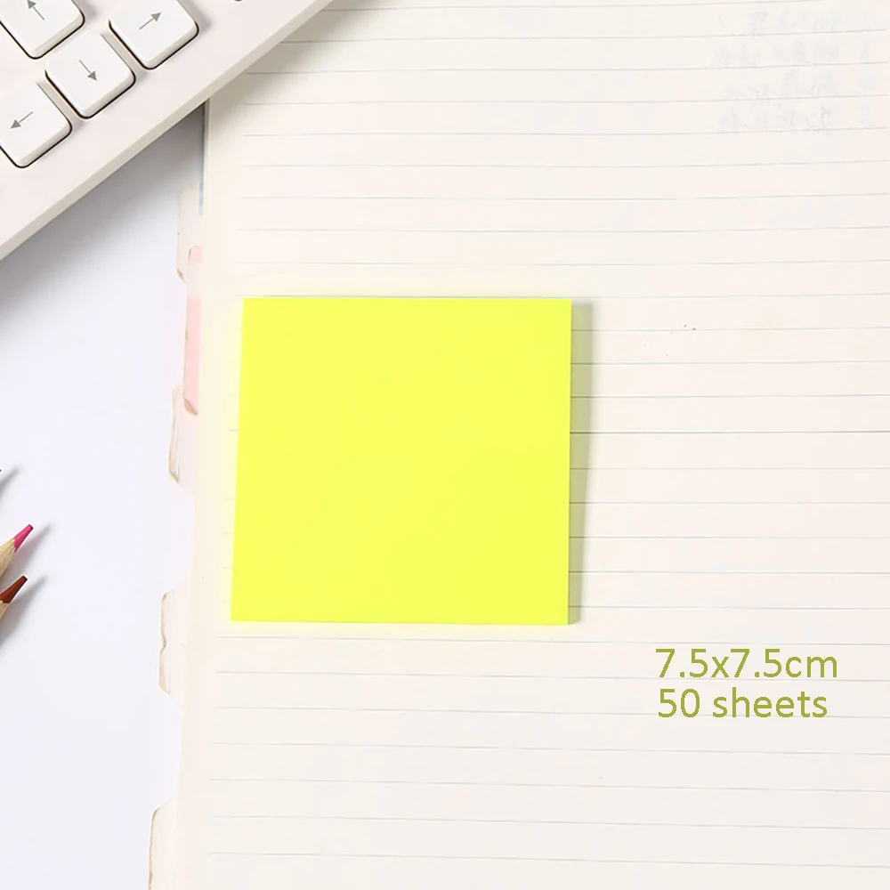 Colorful Transparent Sticky Notes Sticky Note Pads Clear Self-Stick Notes Self-Adhesive Memo For Office School Planner Supplies