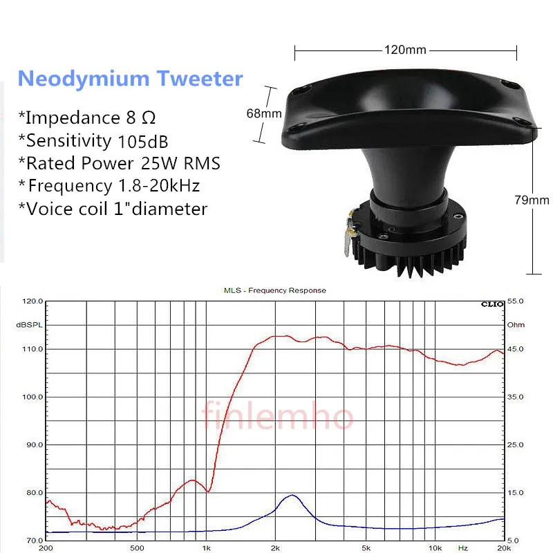 1PC Speaker Horn Tweeter 25mm Voice Coil Diaphragm Treble HiFi Accessories For Professional DJ Mixer Audio Home Theater Studio - Image 2