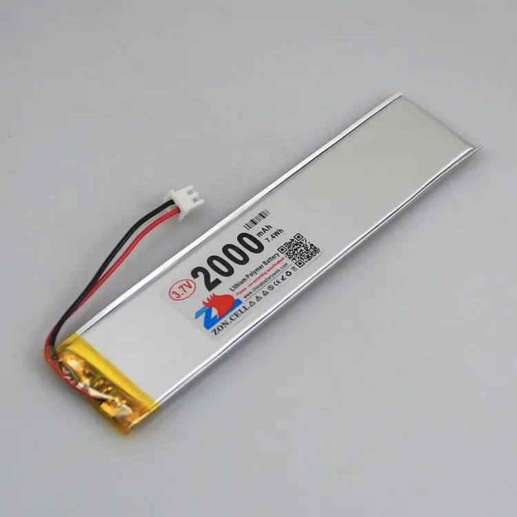 En 3330135   3,7 V 2000 mAh envío batería de polímero de litio GPS audio teléfono 3530135   Celda recargable de iones de litio