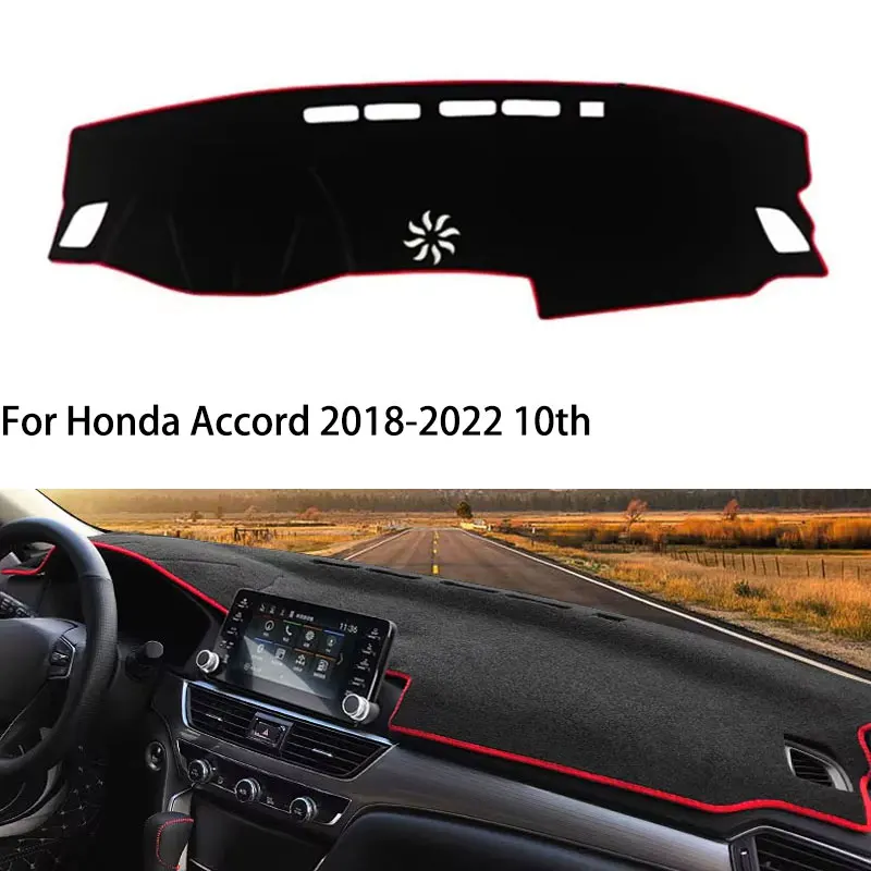 

For Honda Accord 10th 2018-2022 Car Dashboard Covers Mat Shade Cushion Pad Carpets Platform Desk Cover Mats Carpets Accessories