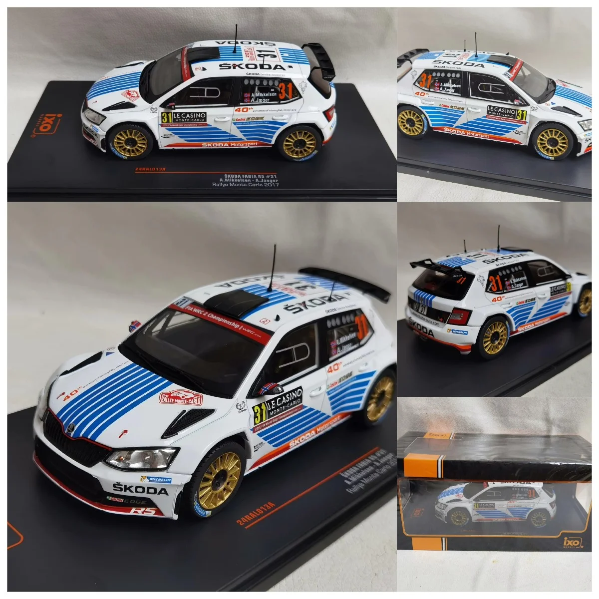 

The Tail Wing Is Broken IXO Diecast 1/24 Scale SKODA FABIA R5 # 31 2017 Racing Alloy Car Model
