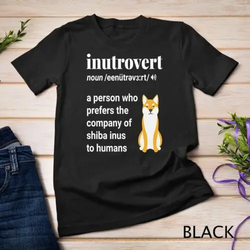 Inutrovert Funny Shiba Inu Mom Dad Gift Unisex T-shirt