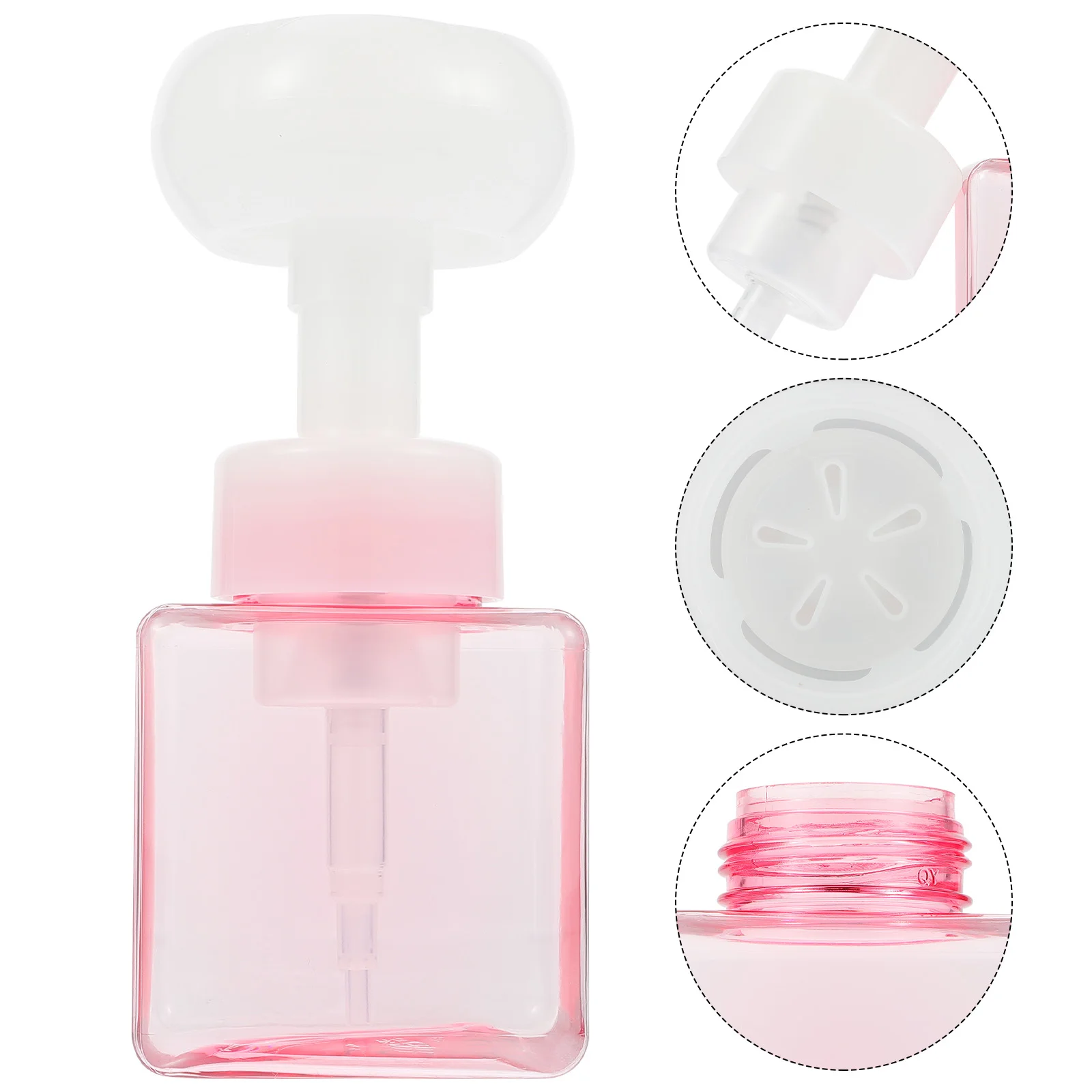 

250 Ml Flower-shaped Facial Mousse Bottle Empty Soap Foaming Dispenser Container Shower Gel Petg Material Shampoo Travel