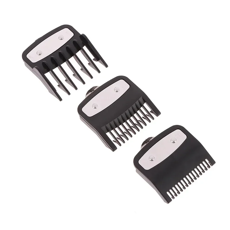 Hair Clipper Black Limit Comb Set Guards Guide Combs Trimmer Cutting Guides Styling Tools Attachment Compatible 1.5mm 3mm 4.5mm
