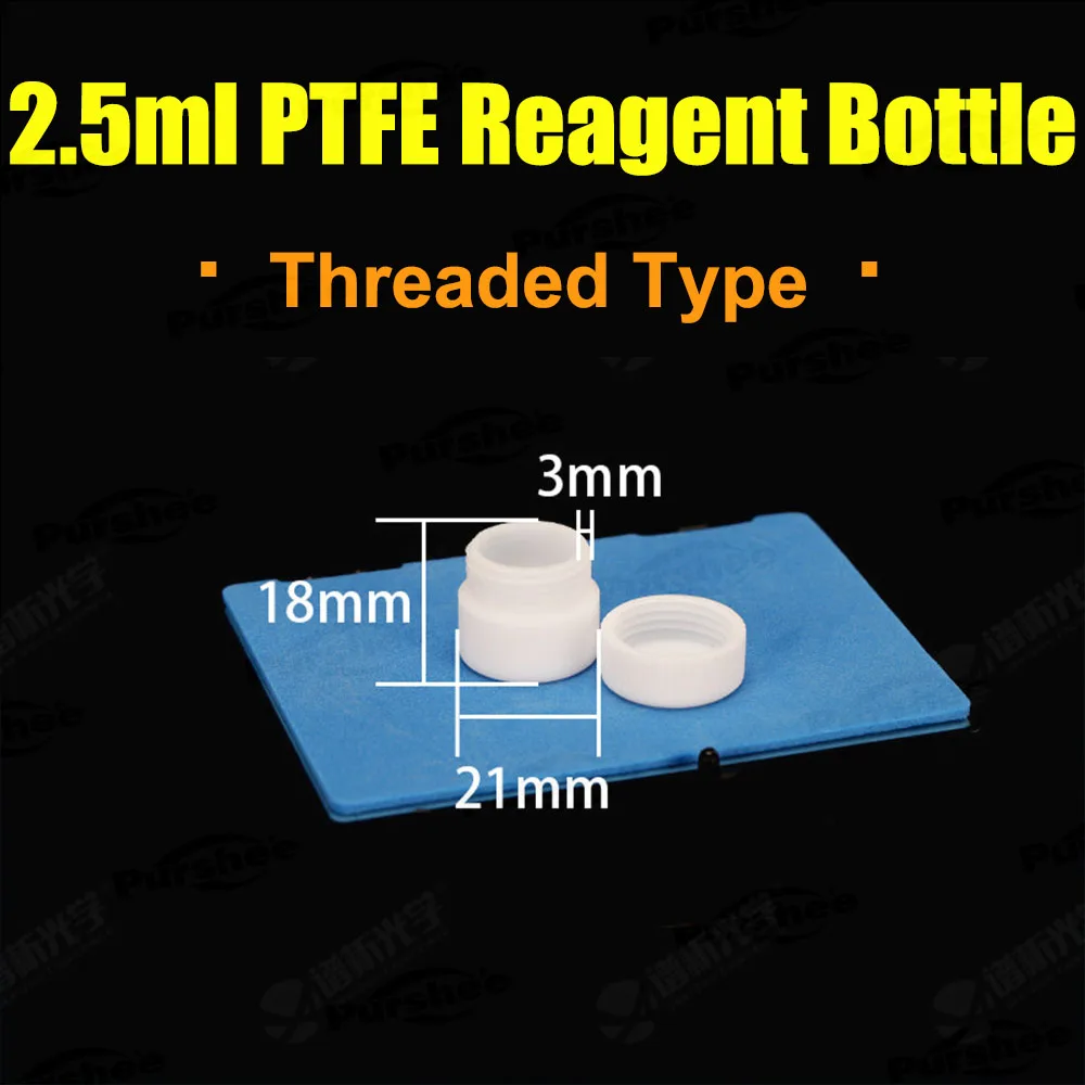 PTFE-Schraubverschluss-Reagenzflasche Hochtemperaturbeständig Säure- und Alkalibeständig mit Deckel Verschiedene Größen Labor-Aufbewahrungsflasche – Detail 10