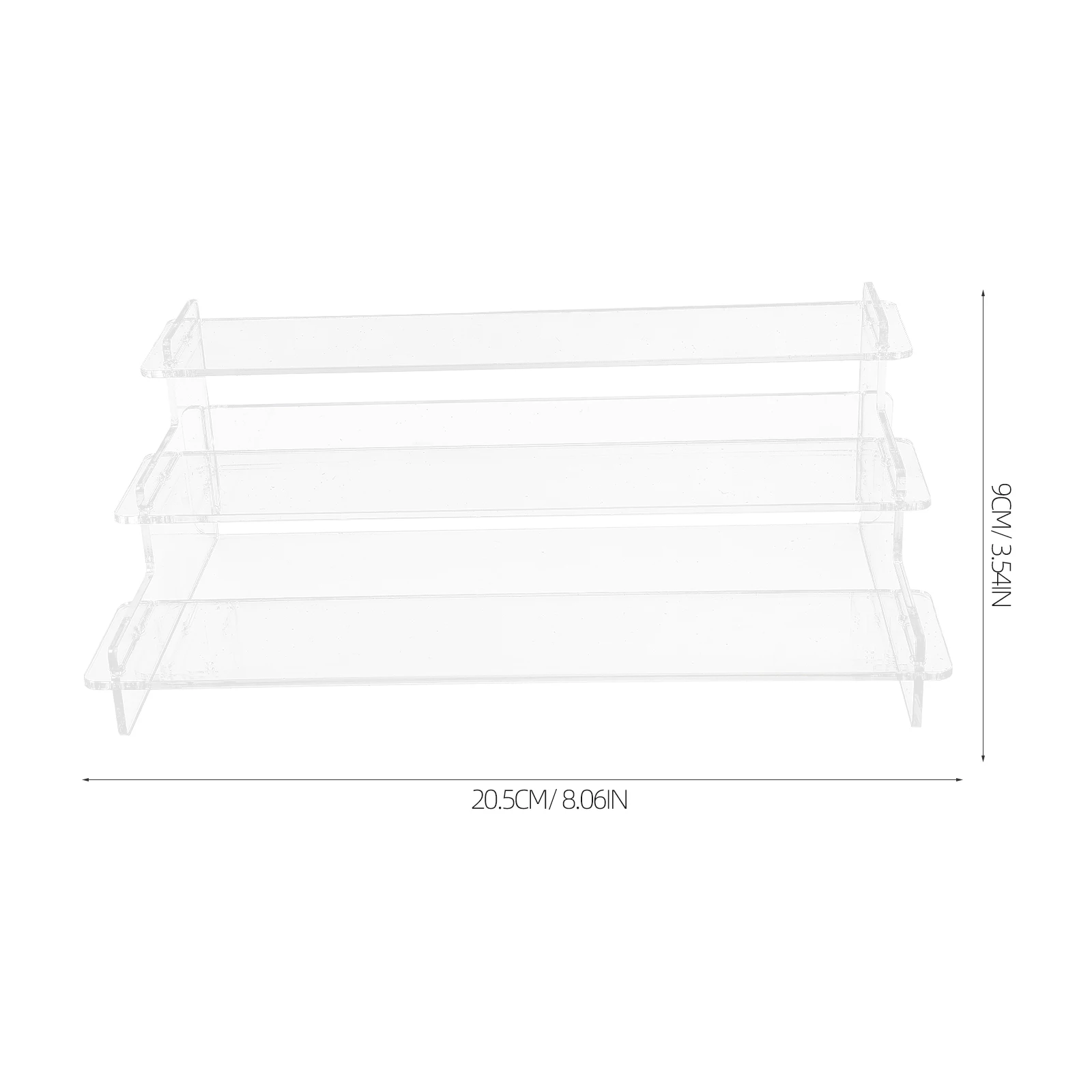 

Acrylic Display Stand 25cm 3 Layers Clear Jewelry Holder Sturdy Transparent Material Necklace Bracelet Figurine Perfume