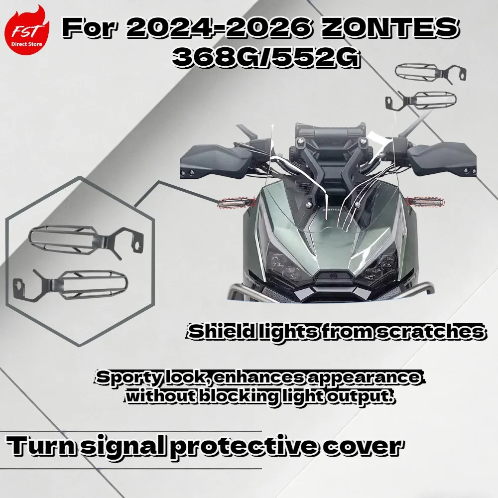 

Защитные накладки на поворотники и декоративные накладки на задние фонари для Zontes 368G и 552G 2024-2026