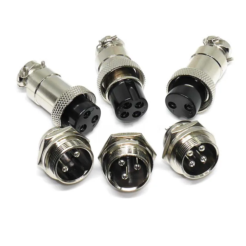 DMK Aviation Plug Sockets GX12/GX16/GX20 Male + Female Aircraft Connector 2/3/4/5/6/7 Pins for Encoding/Signal Lines/Power Cable