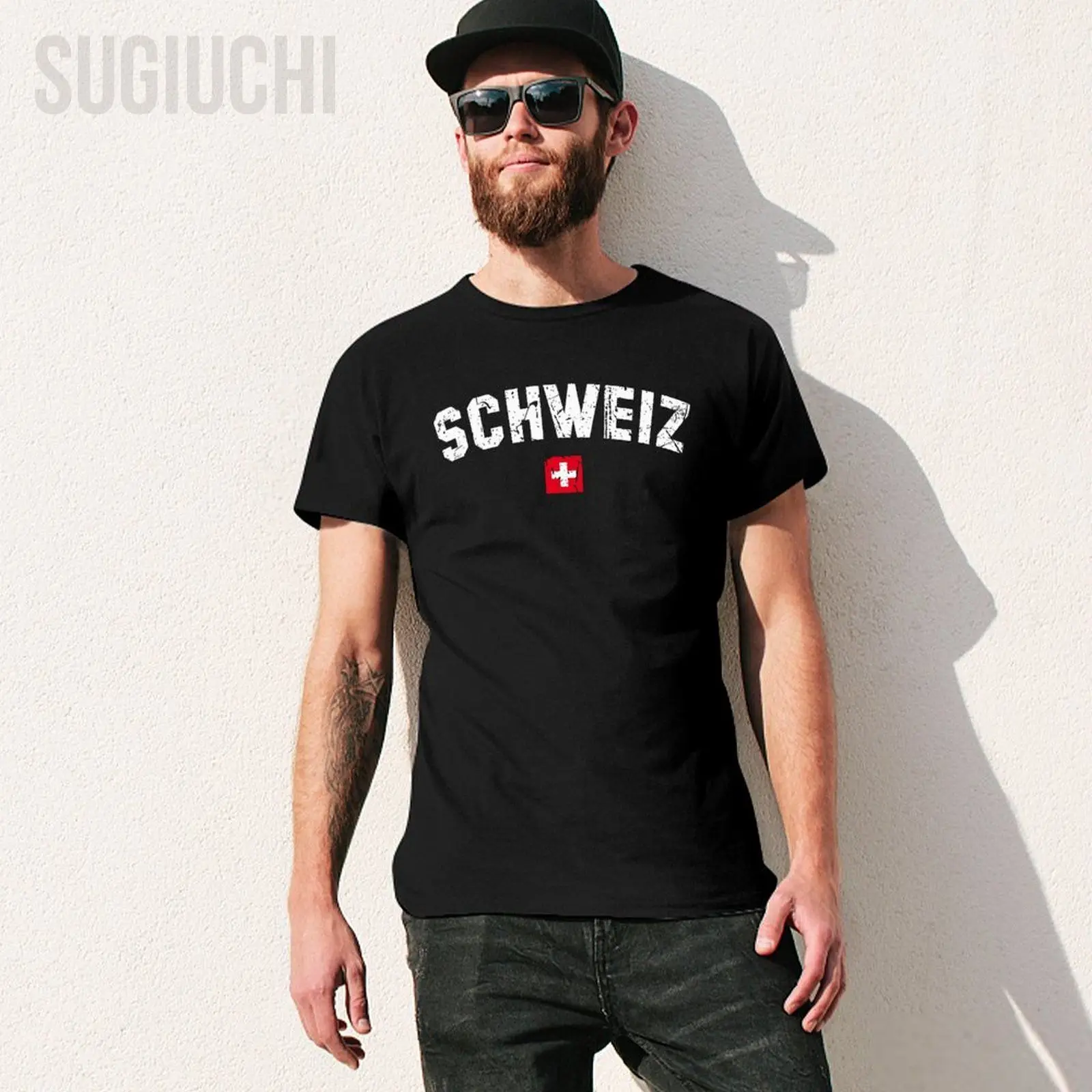 Unisex Men SWITZERLAND Flag Schweiz Tshirt Tees O-neck T Shirts Women Boys 100% Cotton T-Shirt