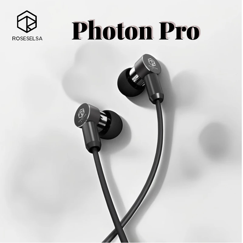 

ROSESELSA Photon Pro 8mm HD Dynamic Driver HiFi Wired In-ear Earphone Original Sound Engine eSports Monitor Headphone