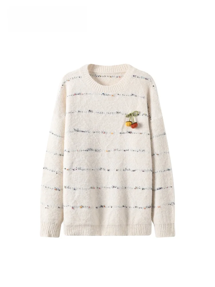 

Свободный крой Long Sve круглый трикотаж Ne для женщин больших размеров, осень-зима, удобная повседневная внутренняя одежда больших размеров